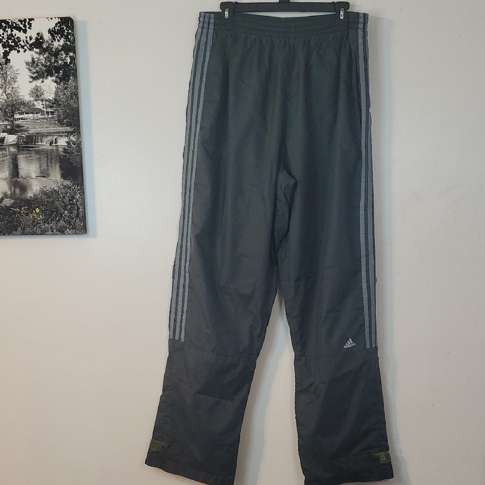 Vintage Adidas Mens Windbreaker Track Pants Size 2XL Green Streetwear Y2K